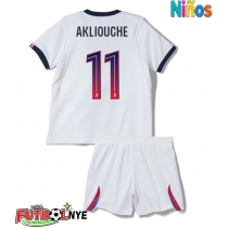 Camiseta Paris Saint-Germain Maghnes Akliouche #11 Visitante Equipación para niños 2026-27 manga corta (+ pantalones cortos)